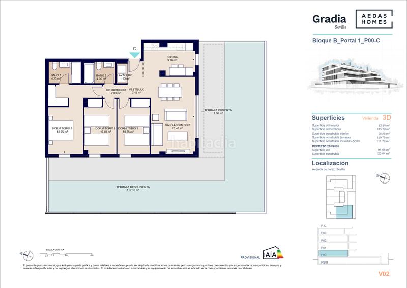 Foto 7c9f0c33-d7c3-47ac-aaae-3f53e9b5543a. Flat 120m<sup>2</sup> with parking pool in Bellavista Sevilla