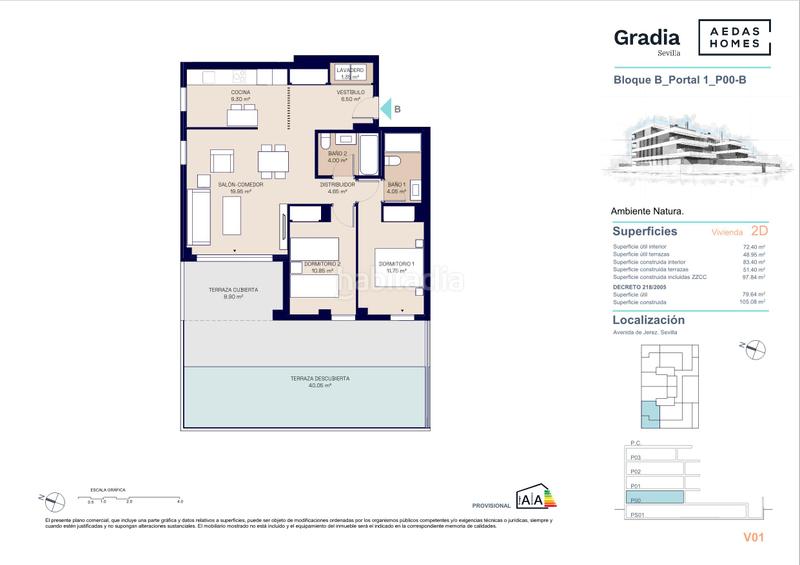 Foto 66f67bb8-4e51-41ae-91e3-76d0527b4bf7. Appartement 134m<sup>2</sup> avec parking piscine dans Bellavista Sevilla