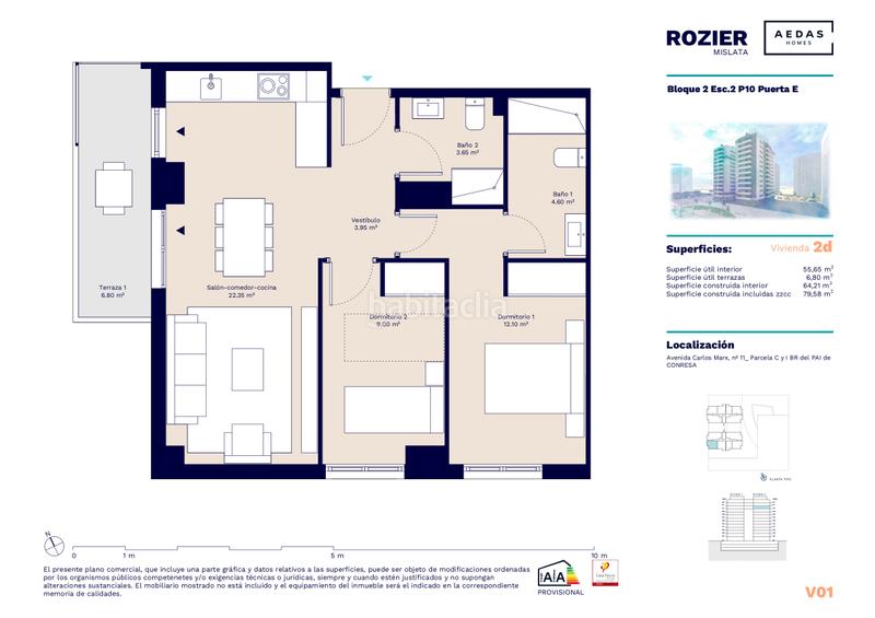 Foto 47774f2c-59db-4146-9ead-18359d2500b4. Appartement 79m<sup>2</sup> dans avinguda karl marx 11 dans País Valencià Mislata