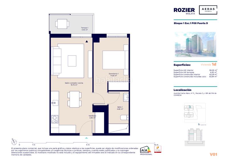 Foto 261dcd2e-9ccc-41d0-85a5-f2a524a38137. Flat 54m<sup>2</sup> in avinguda karl marx 11 in País Valencià Mislata