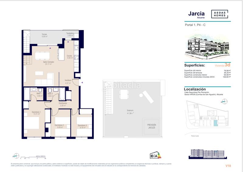 Foto 9dd6aace-6aed-4f3d-b48d-5d4e40bf22a9. Flat 107m<sup>2</sup> in avenida cardenal francisco álvarez 11 in Paus - Polígono San Blas Alicante