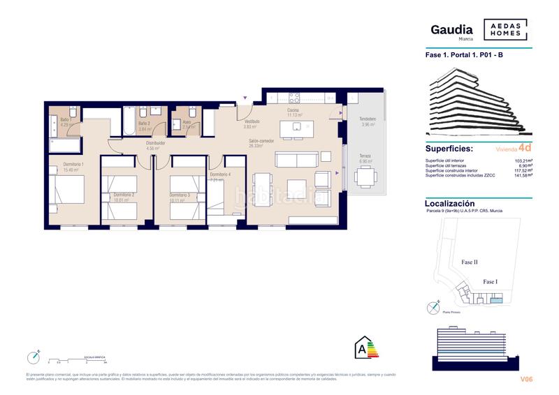 Foto e10b7f2a-3448-46ab-833b-c9c54ab1ebbe. Pis 142m<sup>2</sup> a plaza brigada paracaidista 5 a Juan Carlos I Murcia