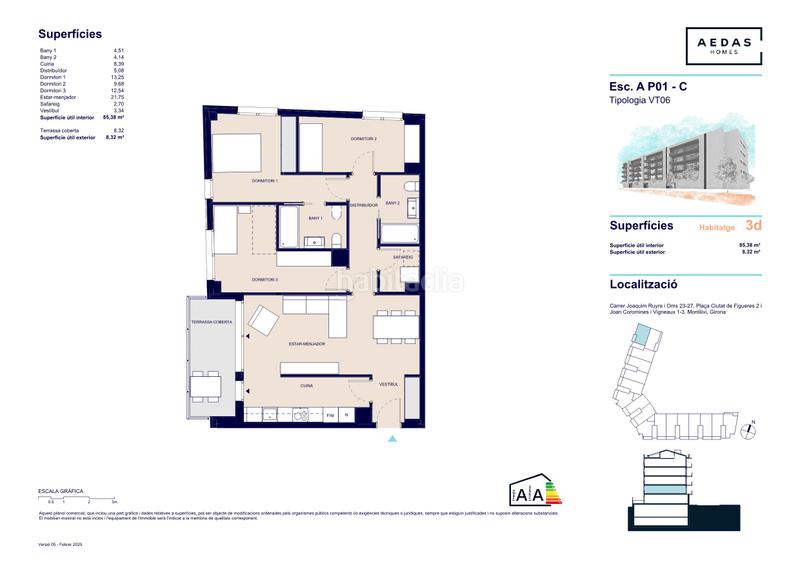 Foto 0592c9a1-6a9b-46d9-b504-68a68279382d. Appartement 115m<sup>2</sup> dans plaça de la ciutat de figueres 2 dans Girona