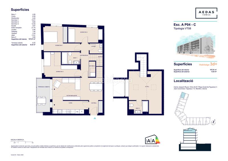 Foto 8ee1a959-a9e2-4b7d-ac41-5cbd6ee832c8. Pis 148m<sup>2</sup> a plaça de la ciutat de figueres 2 a Montilivi Girona