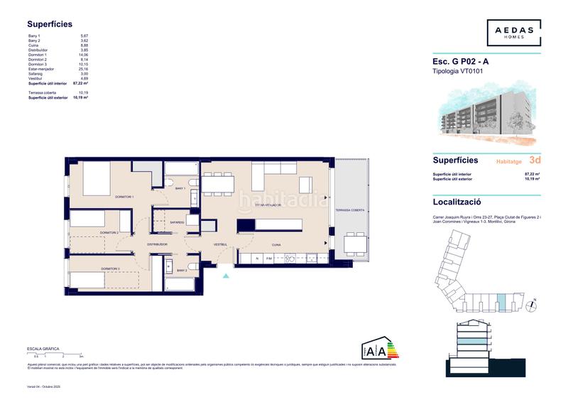 Foto 8037a93b-4a58-42a4-b8ea-003428529a5d. Flat 116m<sup>2</sup> in plaça de la ciutat de figueres 2 in Montilivi Girona
