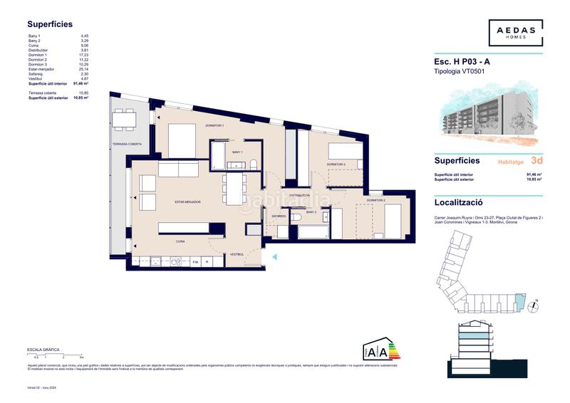 Foto 49b1f9f8-ae7f-4587-9feb-70f8e7b87383. Pis 125m<sup>2</sup> a plaça de la ciutat de figueres 2 a Montilivi Girona