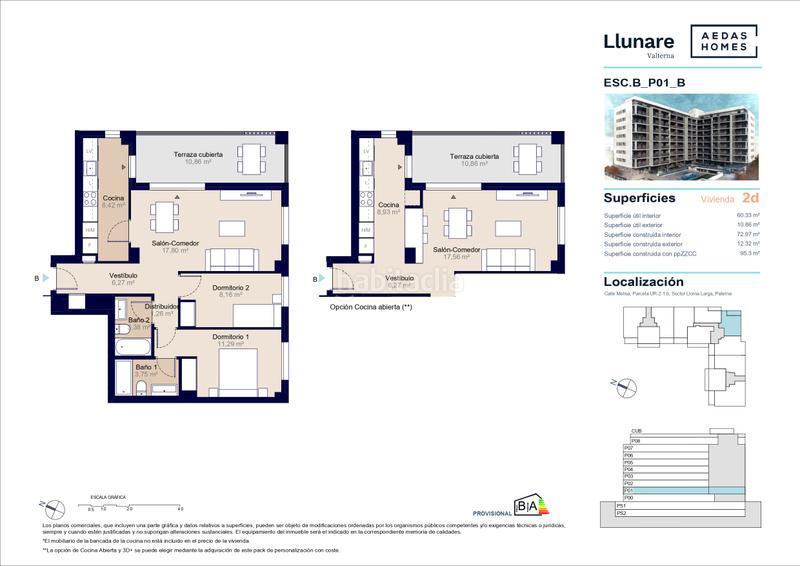 Foto e3610f64-0ca5-4fb3-8ef3-d77ccee69dbc. Etagenwohnung 95m<sup>2</sup> mit heizung pool in Valterna Paterna