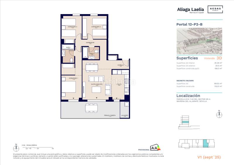 Foto 1b0ac02f-1eee-475a-9dc3-ef25dd1639cf. Flat 89m<sup>2</sup> in calle ajonjolí 1 in Nuevo Bulevar Mairena del Aljarafe