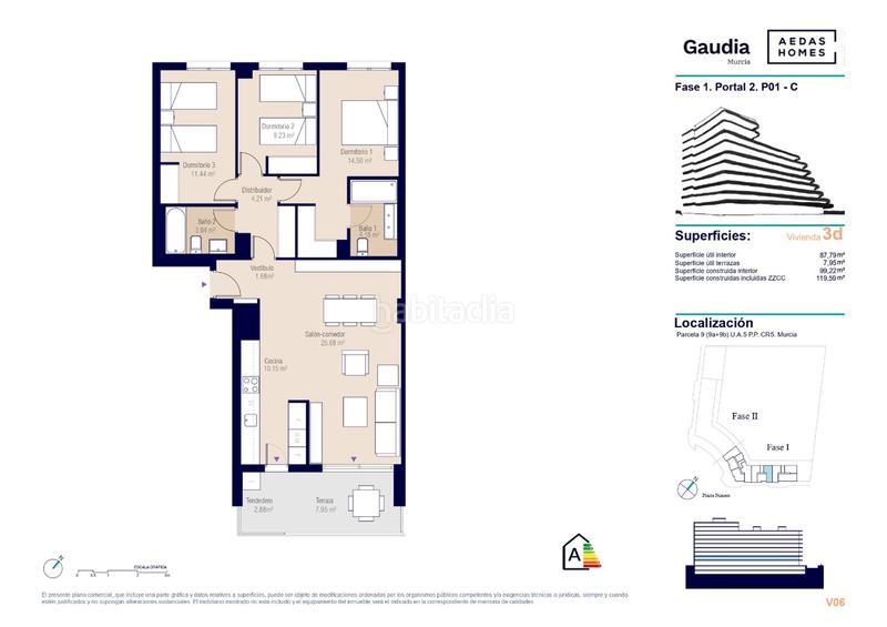 Foto 3e3e044c-dbe2-4088-8308-ecb7110d5e4f. Appartamento 119m<sup>2</sup> in plaza brigada paracaidista 5 in Juan Carlos I Murcia