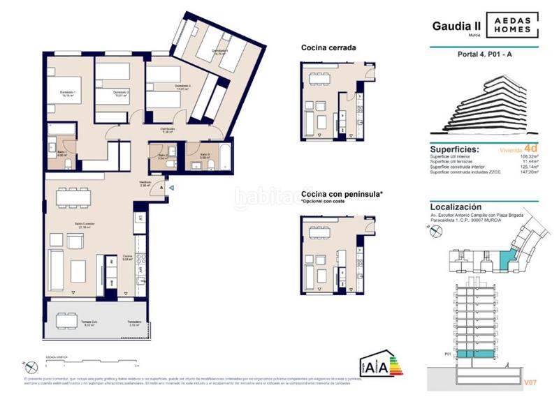 Foto e0faab8f-085b-4e6a-a13b-b1b2f2a3ddb8. Appartement 147m<sup>2</sup> dans plaza brigada paracaidista 5 dans Juan Carlos I Murcia