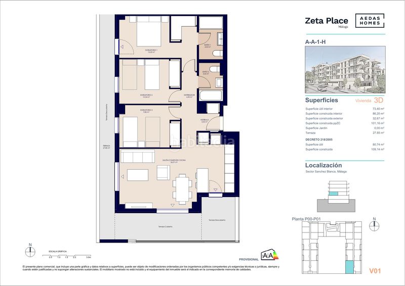 Foto 8e511244-0ed0-4f8b-9223-032a1df36ac8. Pis 117m<sup>2</sup> amb aparcament piscina a Campanillas Málaga