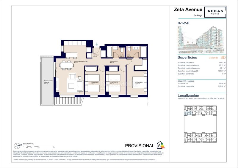 Foto 30f4cad0-2cc9-4250-b200-b33f99269ba3. Piso 87m<sup>2</sup> en Distrito Zeta - Recinto Ferial Cortijo de Torres Málaga