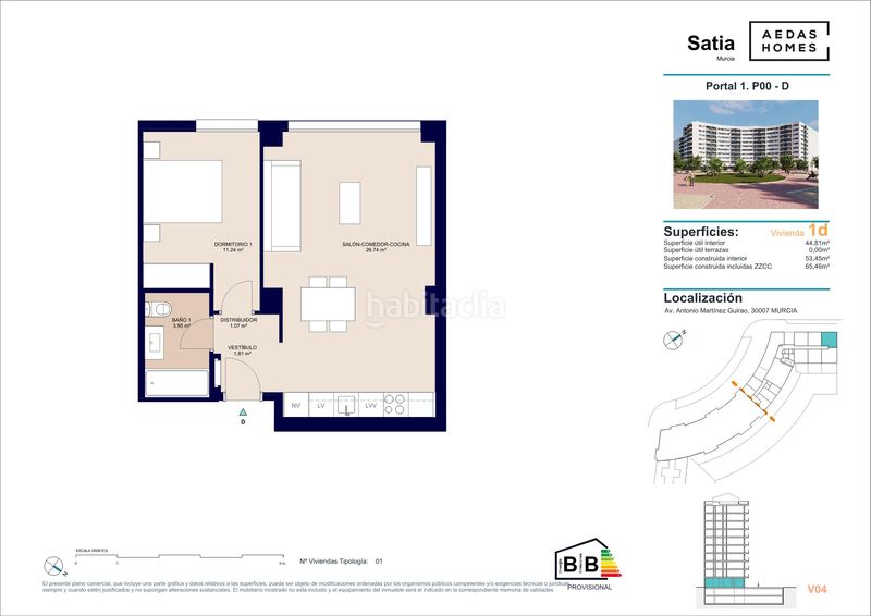 Foto 1de014ba-f59b-4198-9aba-f438b762836e. Pis 65m<sup>2</sup> amb aparcament piscina a Juan Carlos I Murcia