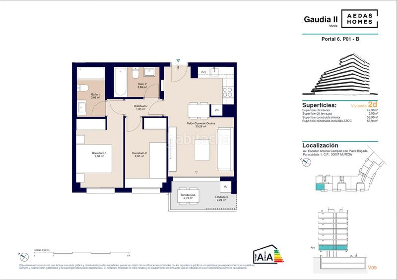 Foto 91276bea-bba7-457e-b609-49f81d04c04f. Appartement 67m<sup>2</sup> dans plaza brigada paracaidista 5 dans Juan Carlos I Murcia