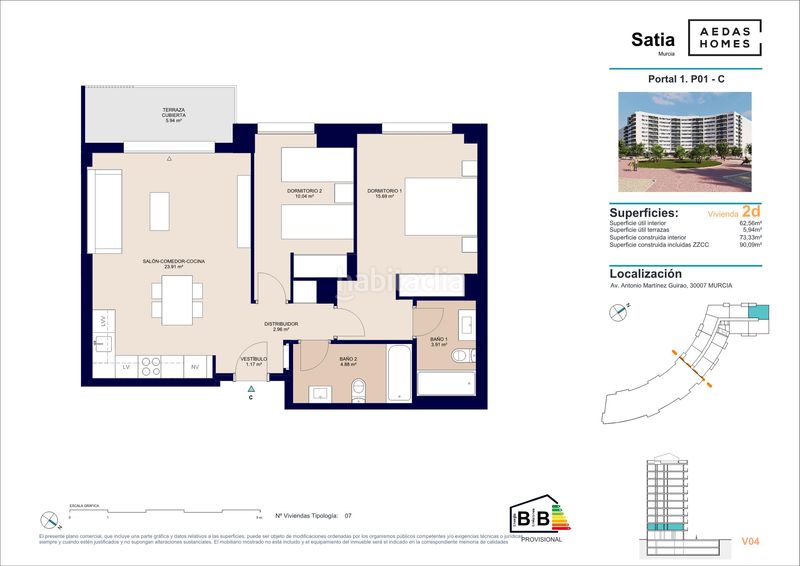 Foto 66f8e715-b876-4feb-b83e-8eca0c5ef69b. Pis 90m<sup>2</sup> amb aparcament piscina a Juan Carlos I Murcia