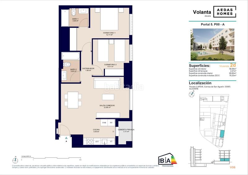 Foto 919415ee-8134-40fb-8d2a-1cac435b4834. Flat 79m<sup>2</sup> in calle deportista pitu perramón 1 in Paus - Polígono San Blas Alicante