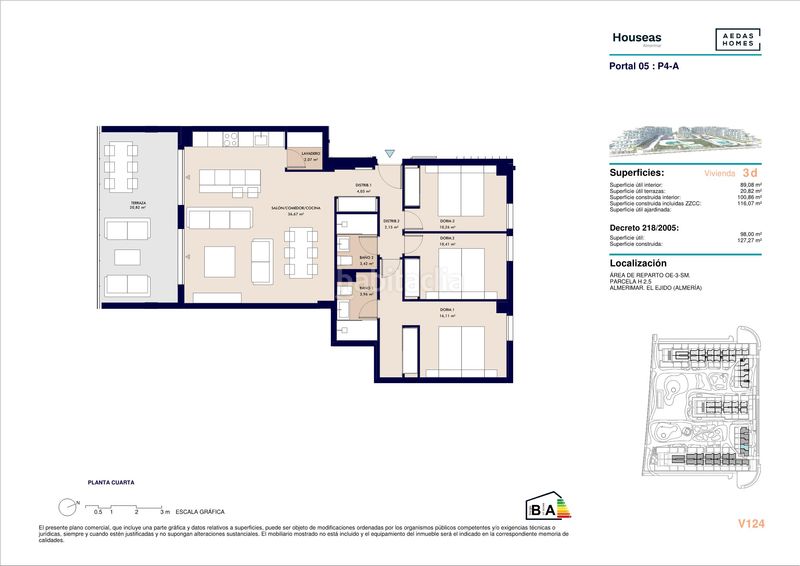 Foto 3aa231d3-6f06-4965-b0dd-ee14aa4fd512. Piso 127m<sup>2</sup> en Almerimar Ejido (El)