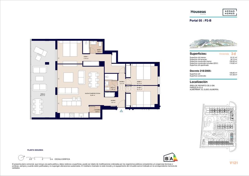 Foto 46f337ee-5a09-4cc0-a9be-51123b25c012. Pis 131m<sup>2</sup> amb calefacció aparcament piscina a Almerimar Ejido (El)