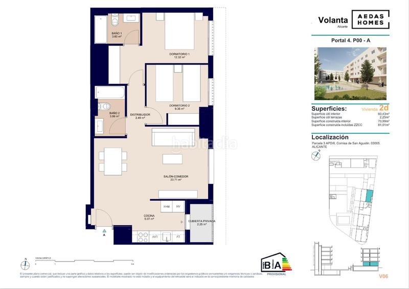 Foto e75e1445-87bc-4388-8436-7ffcf1fc7138. Flat 81m<sup>2</sup> in calle deportista pitu perramón 1 in Paus - Polígono San Blas Alicante