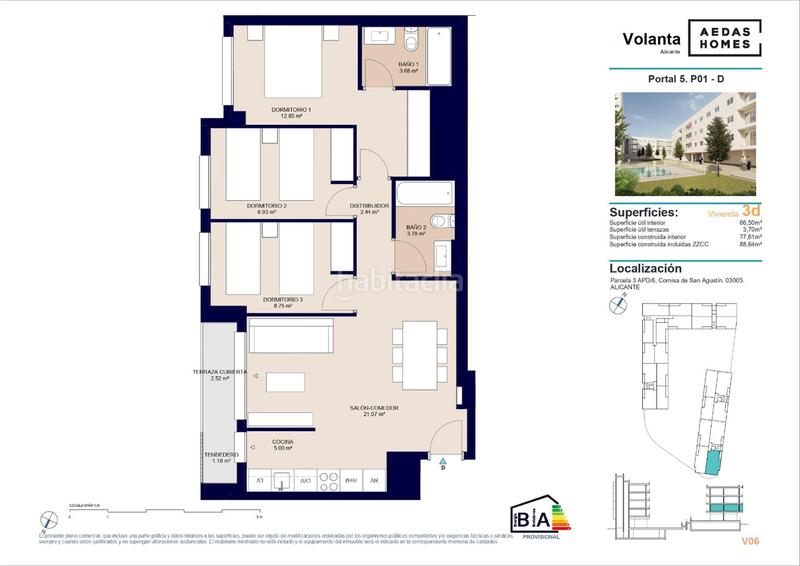 Foto 21b04dd3-8d46-442a-83a7-7a8b7ebca678. Appartement 89m<sup>2</sup> dans calle deportista pitu perramón 1 dans Alicante
