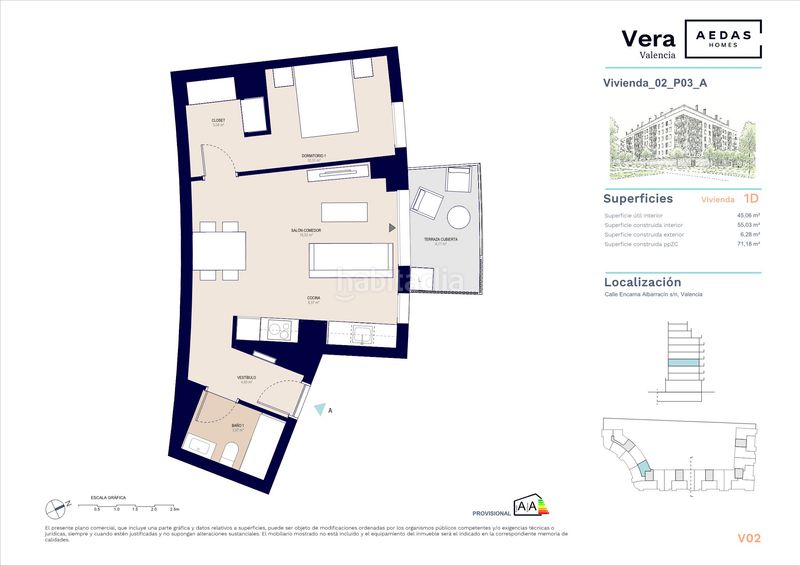 Foto 6ca12cc0-2cb9-4323-acad-cb66e7275dbc. Pis 45m<sup>2</sup> amb piscina a Nou Benicalap Valencia