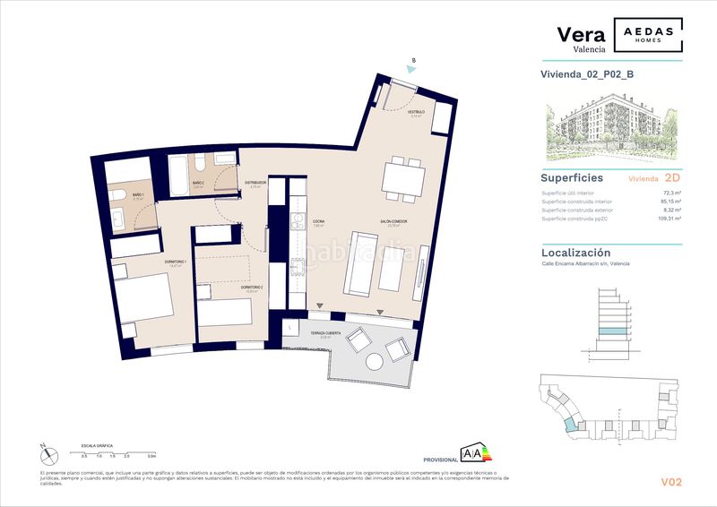 Foto b4416614-1877-4fbf-9e73-aaeabd0f00bf. Pis 72m<sup>2</sup> amb piscina a Nou Benicalap Valencia