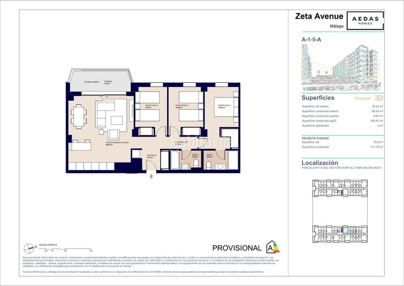 Foto 8390f8c8-3765-4b08-aea4-2810ce5bd167. Piso 111m<sup>2</sup> en Distrito Zeta - Recinto Ferial Cortijo de Torres Málaga