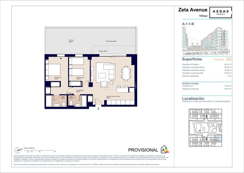 Foto 6c2b00ba-d4df-4b2e-9e9d-1de370a7e5df. Piso 99m<sup>2</sup> en Distrito Zeta - Recinto Ferial Cortijo de Torres Málaga