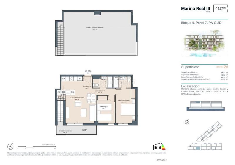 Foto 25944d42-f42d-4ee3-a505-e9df795a1489. Penthouse 68m<sup>2</sup> with heating parking pool in El Montgó Dénia