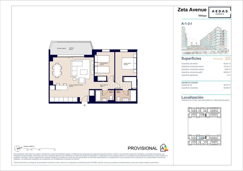 Foto c41c0b6a-187f-4d10-8358-19ba34fc240d. Piso 95m<sup>2</sup> en Distrito Zeta - Recinto Ferial Cortijo de Torres Málaga