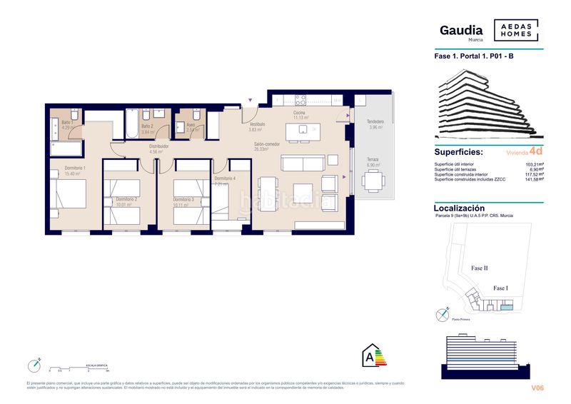 Foto a1a4902b-0cc9-4fb8-af82-a8fa1b73c6ba. Flat 141m<sup>2</sup> in plaza brigada paracaidista 5 in Juan Carlos I Murcia