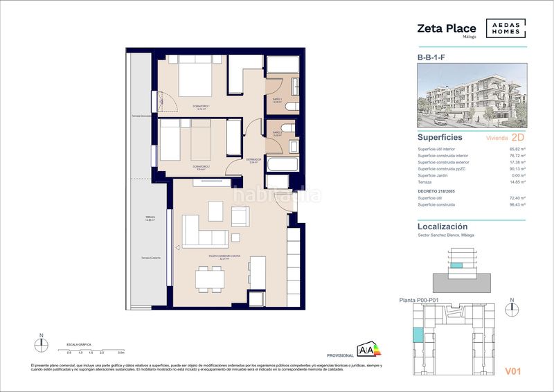 Foto 97f1fff1-54a8-4c1d-b9a8-e1596bd187d3. Piso 90m<sup>2</sup> en Campanillas Málaga