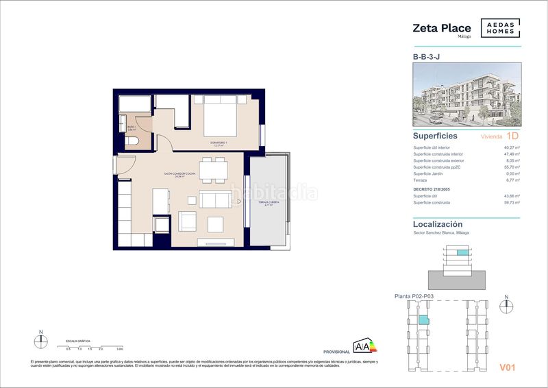 Foto 1eb5d165-4ffa-4c89-a146-b762b669e25e. Piso 55m<sup>2</sup> en Campanillas Málaga