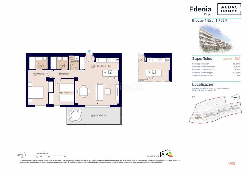 Foto 40eed254-fad7-44d1-9b63-3fe5362723ae. Apartament 98m<sup>2</sup> a paseo de la mar 6 a Verger (el)