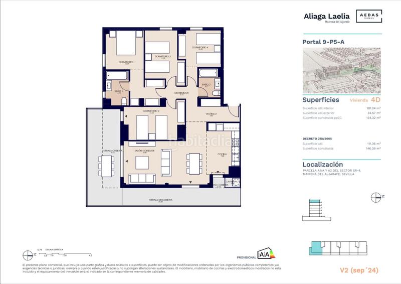 Foto 66b5325e-a228-4f07-87a4-fbbc7128c60c. Penthouse 111m<sup>2</sup> in calle ajonjolí 1 in Nuevo Bulevar Mairena del Aljarafe