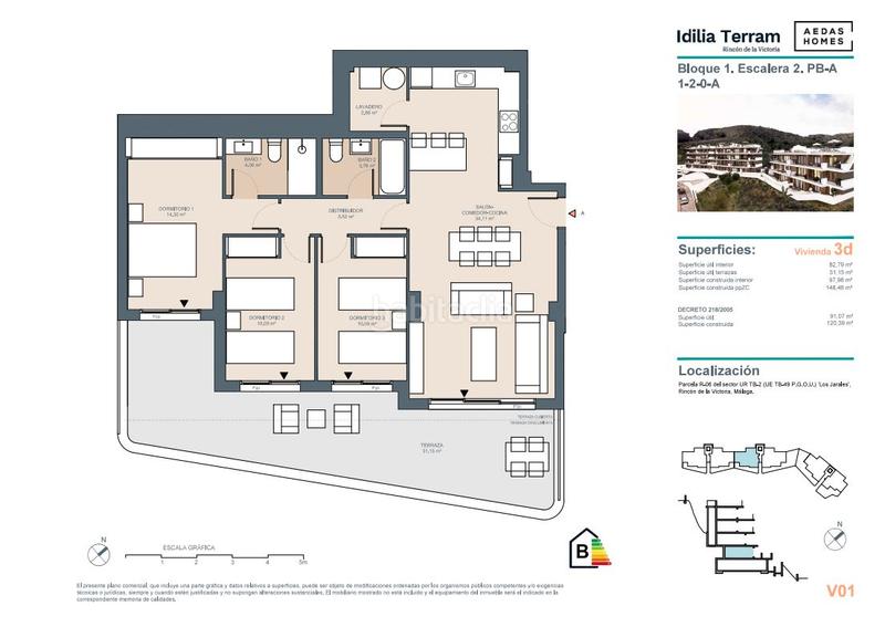 Foto 8f357344-755f-49c3-8b6e-2b72e4a9f9ca. Appartement 91m<sup>2</sup> avec chauffage parking piscine dans Lo Cea Rincón de la Victoria