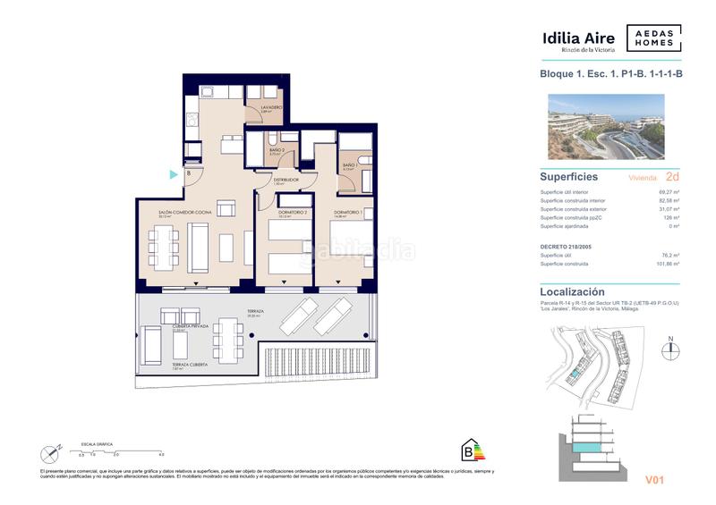 Foto 1d60df97-44cd-4477-a2a0-469122876b68. Appartement 102m<sup>2</sup> avec parking piscine dans Lo Cea Rincón de la Victoria