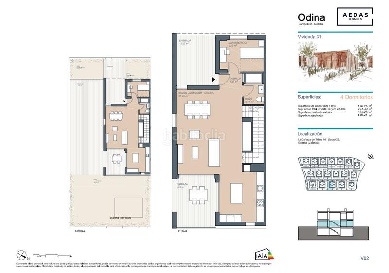 Foto 50c6dd37-5fba-431d-aaa2-0d914f466e98. Casa adossada 223m<sup>2</sup> amb piscina a Godella