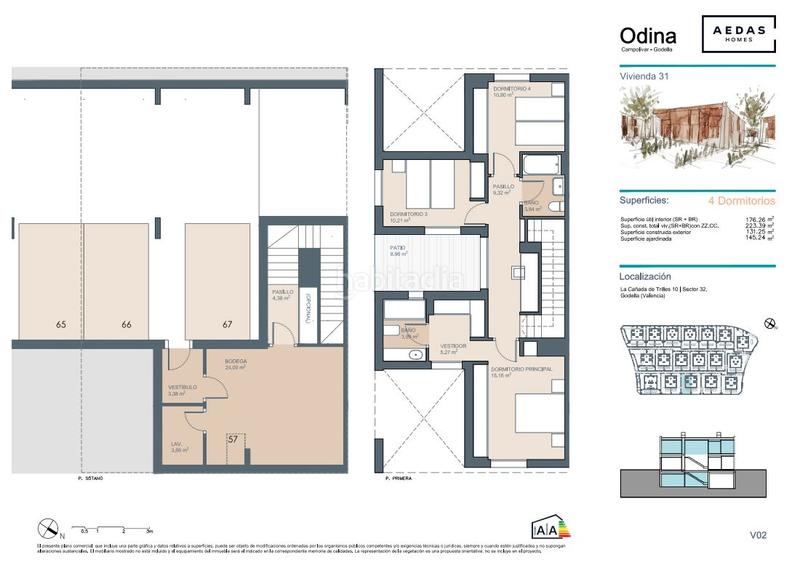 Foto 94311547-d3ab-4007-a8f2-8729a09ac6c7. Casa adossada 223m<sup>2</sup> amb piscina a Godella