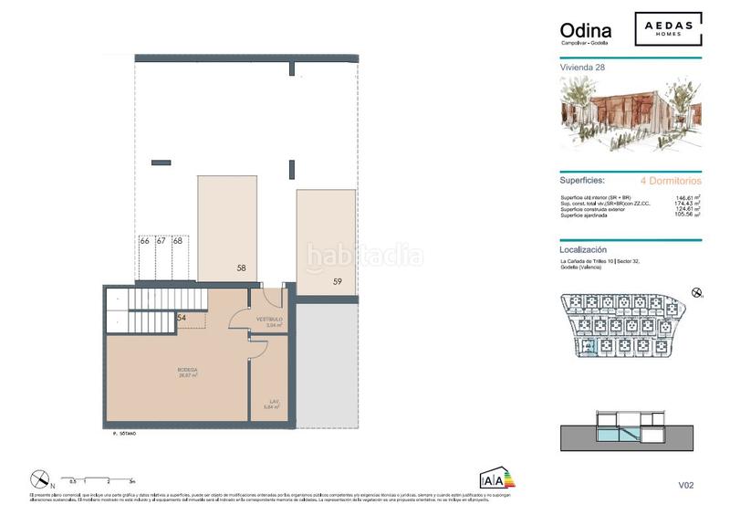 Foto 747a6980-caed-457f-a25b-f42f86f92dd8. Casa adossada 174m<sup>2</sup> amb piscina a Godella