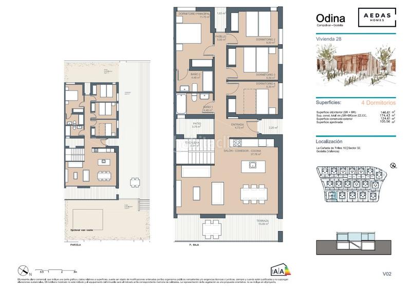 Foto 7ae2ff33-d00e-4840-9c4f-6927deeaa722. Casa adossada 174m<sup>2</sup> amb piscina a Godella