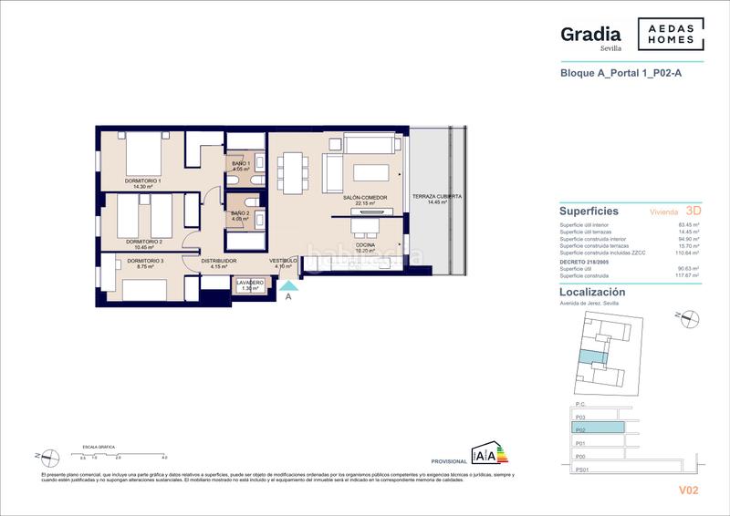 Foto ff244e68-5242-4647-93b6-7e4e6b263e0d. Appartamento 117m<sup>2</sup> con parcheggio piscina in Bellavista Sevilla