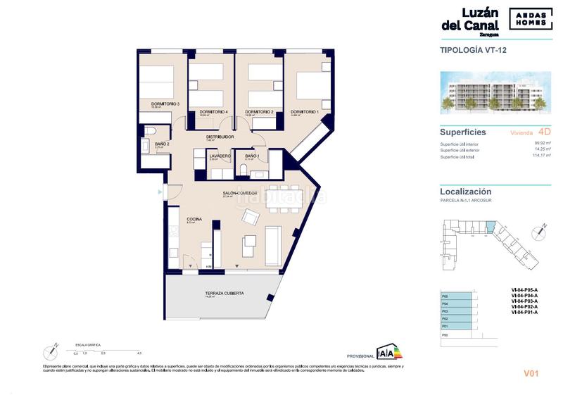 Foto e64f3f83-8f3a-4bcb-980f-37ed8e165b79. Piso 131m<sup>2</sup> en calle los sims 36 en Arcosur Zaragoza