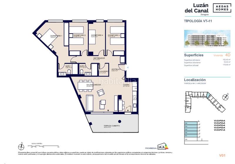 Foto f67a56fa-ca33-41a4-8d30-06ed57484b8a. Piso 135m<sup>2</sup> en calle los sims 36 en Arcosur Zaragoza