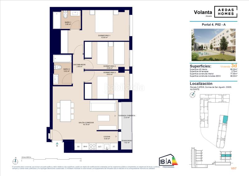 Foto 022ba254-676e-4b03-981e-5e474711249a. Appartement 88m<sup>2</sup> dans calle deportista pitu perramón 1 dans Alicante