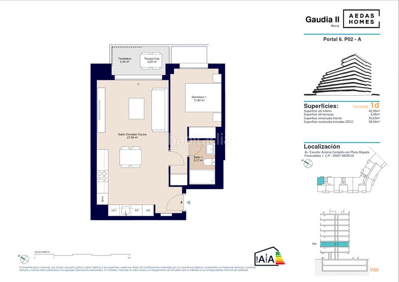 Foto 37f01fb0-921a-4906-ab94-5ce12720d221. Appartement 59m<sup>2</sup> dans plaza brigada paracaidista 5 dans Juan Carlos I Murcia