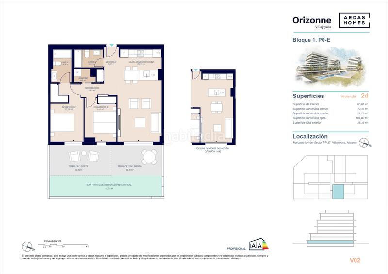 Foto 1183d566-bc4e-41fc-a77c-1e3a71dd5d16. Piano terra 107m<sup>2</sup> con riscaldamento parcheggio piscina in Vila Joiosa (la)