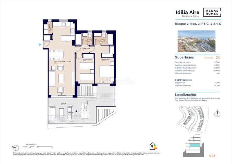 Foto f13c6dd2-3a45-458f-af7d-857529e74b0e. Appartamento 104m<sup>2</sup> con parcheggio piscina in Lo Cea Rincón de la Victoria