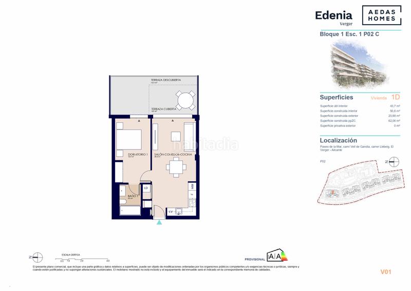 Foto f3b579fd-de40-4c57-85b0-7c68ffa46090. Piccolo appartamento 62m<sup>2</sup> in paseo de la mar 6 in Verger (el)
