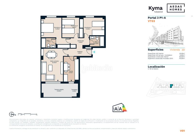Foto c5bdc443-cec3-4fad-aa84-69bbedf2316d. Flat 113m<sup>2</sup> with heating parking pool in Pinar del Jalón Valladolid